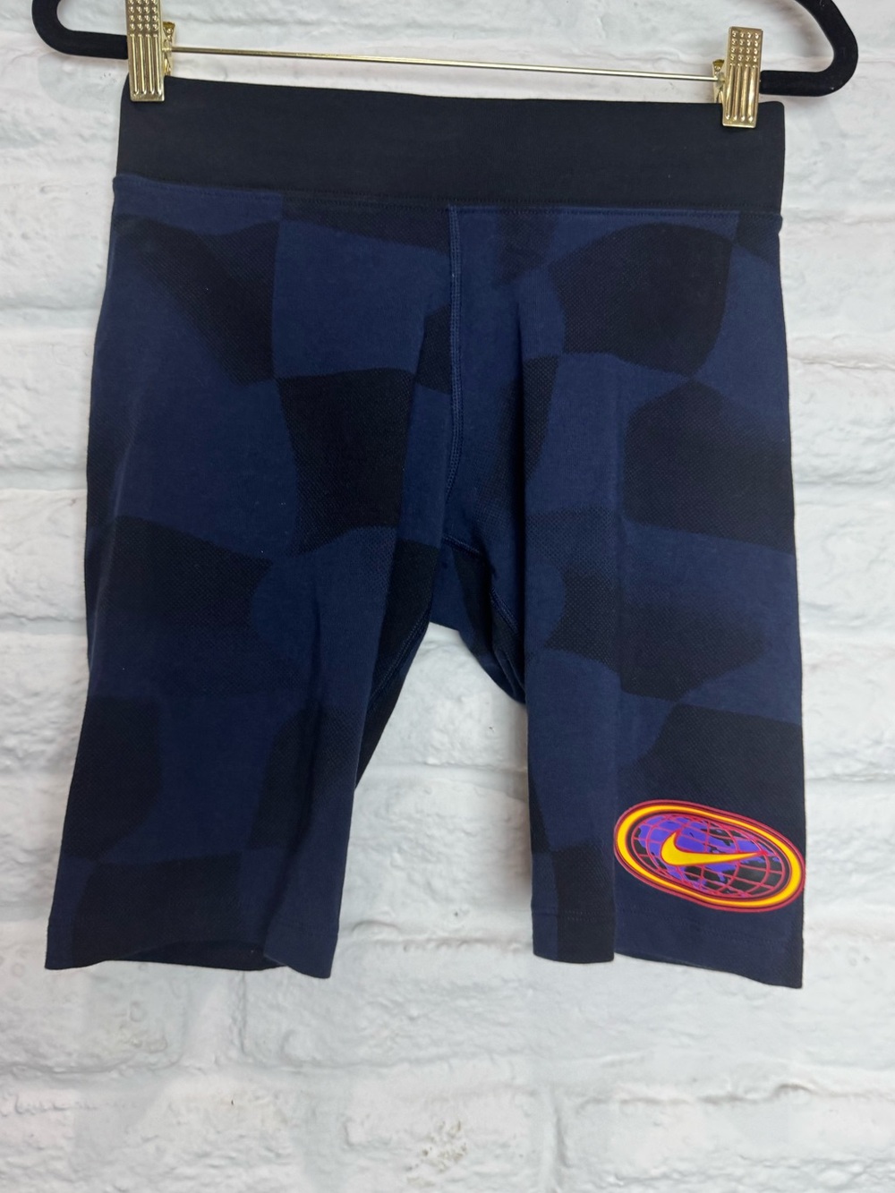 Nike Black Shorts with Red, Purple, Yellow and White Team Patch